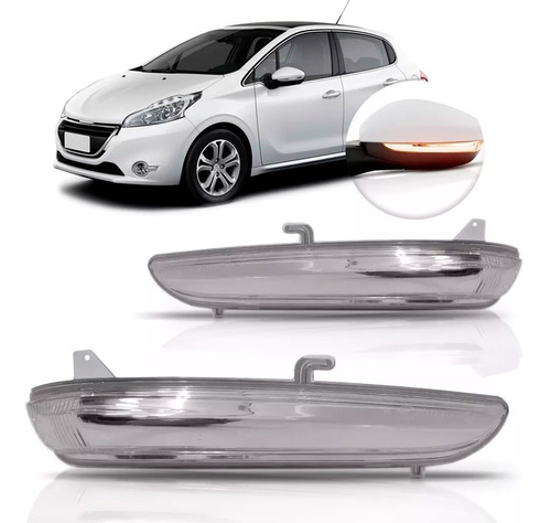 Par Pisca Seta Retrovisor Peugeot 208 Premier 2012 A 2016