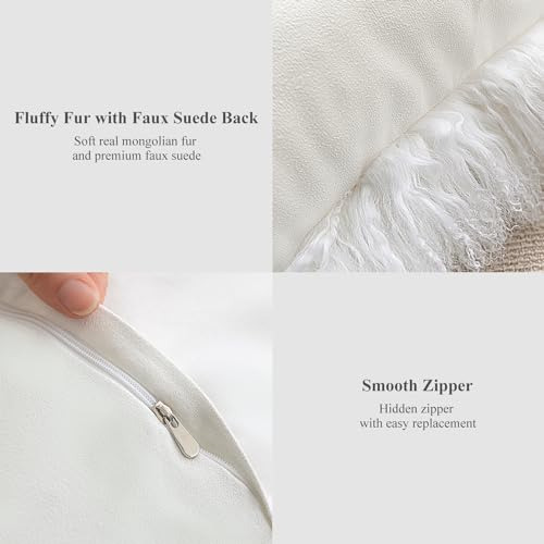 Rose Feather Real 100% Tibetan Mongolian Lamb Sheepskin Wool