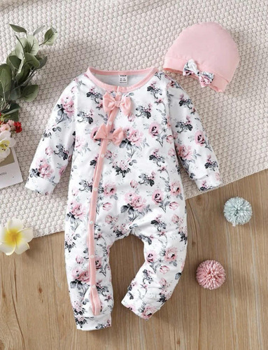 Mono De Bebé Con Estampado Floral