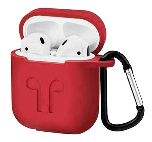 Funda Silicona Premium Para Auriculares AirPods Con Gancho