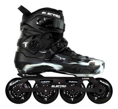 Patins Inline Freestyle Traxart Electro 80mm Abec-9 + Brinde