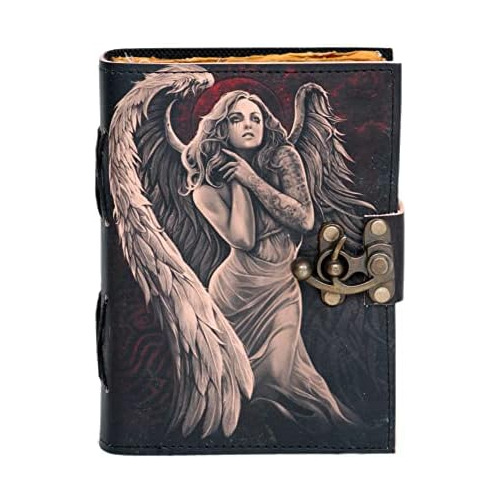 Angel With Tears Leather Journal, 200 Pages Of Antique ...