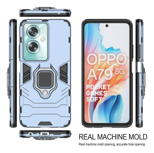 Funda Uso Rudo Carcasa Para Oneplus Nord N30 Se/a79 5g+mica Azul Oneplus Nord N30 Se/oppo A79 5g