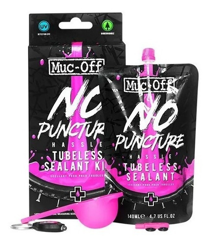 Kit Selante Tubeless Muc Off No Puncture Hassle 140ml Luz Uv