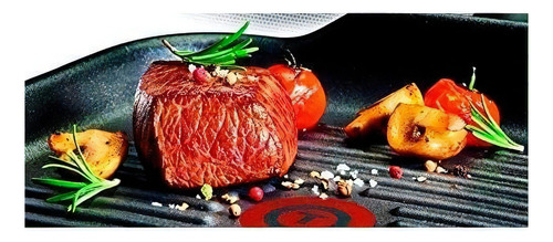 Paquete T-fal Sarten Grill + Wok Natural Force Gran Calidad Color Negro