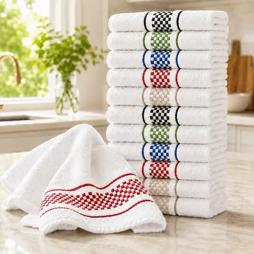 Kit 5 Panos De Prato Luxo Atoalhados Alta Absorcao Premium
