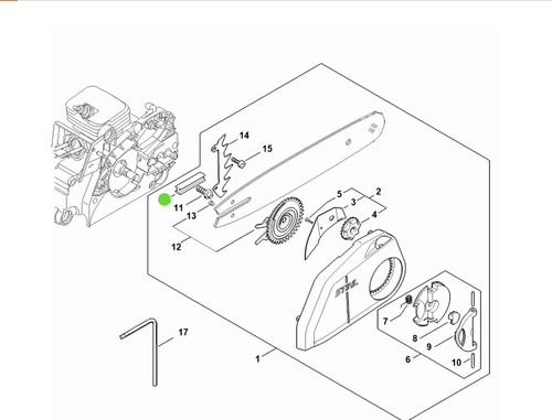 Inserto Para Motosserra Ms025 Ms250 Ms210 Mse160 Stihl