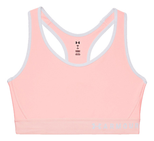 Top Under Armour  Mid Keyhole Rosado