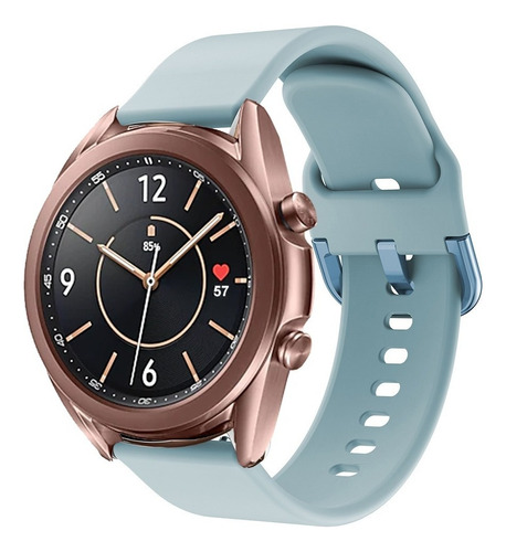 Correa Sport Silicon Colors Para Galaxy Watch 3 41mm Ancho 20 Mm Color Azul Celeste