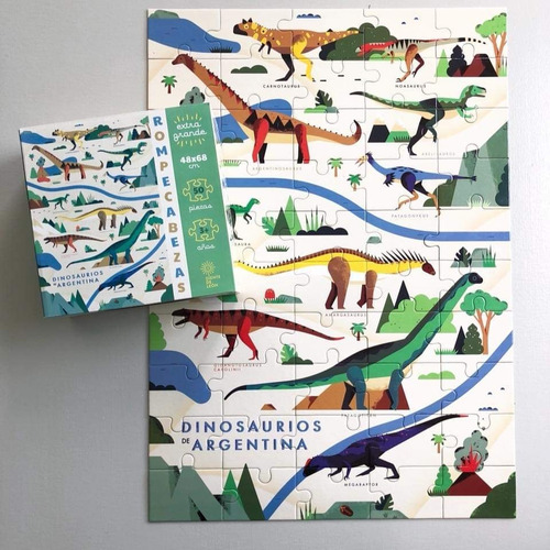 Imagen 1 de 4 de Rompecabezas Extra Grande Dinosaurios Para Niños