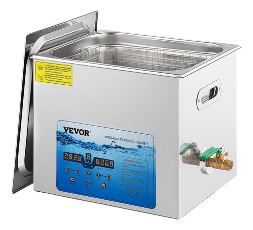 Vevor Limpiador Ultrasónico Profesional 10l Con Temporizador