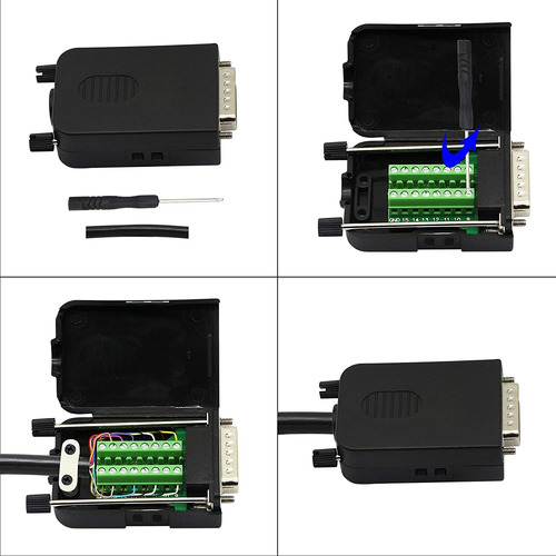 Cerrxian Db15 Conector A Db15 Tornillo De Cableado Terminal