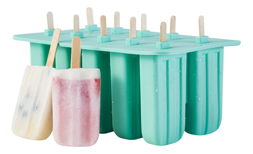 Molde Silicona Para Helado Caja 50 Palo Bolsa Paleta 1 10