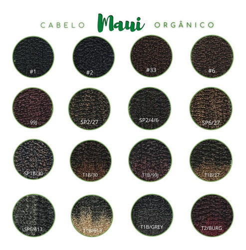 Cabelo Orgânico Em Tela Cacheado Maui - Ser Mulher - 300 Gr Cor #1