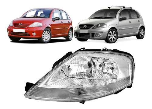 Optica Citroen C3 2002 2003 2004 2005 2006 2007 2008 Izq