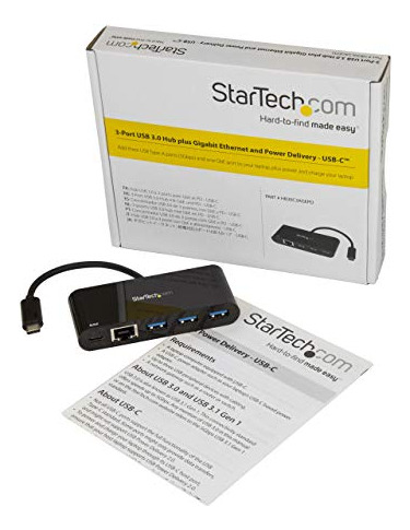 Startech.com Concentrador Usb-c De 3 Puertos Con Ethernet Gi