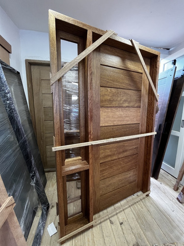 Puerta Exterior 100% Maciza 2 Pulgadas Con Acople Y Ventana
