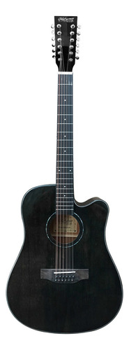 Guitarra Electroacústica 12 Cuerdas Mccartney Cd6012bk Negra Color Negro Material Del Diapasón Otros Orientación De La Mano Diestro