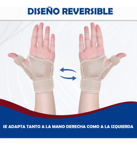 Muñequera Con Soporte Metálico Para Dedo Pulgar Soporte Mano