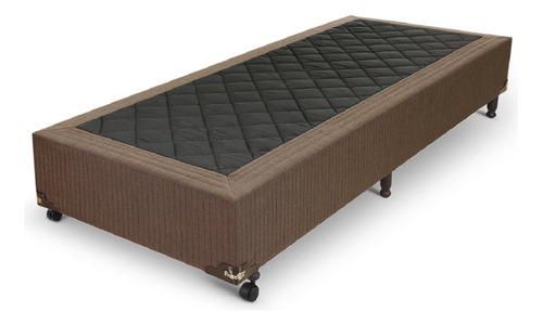 Base Box Solteiro 88x188x25cm Linho Prorelax Marrom Ddwt