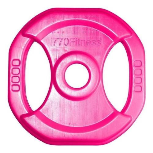 Pesa Disco Agarre-manija Pesas Gym 5kg Recubierto Pvc Color Rosa