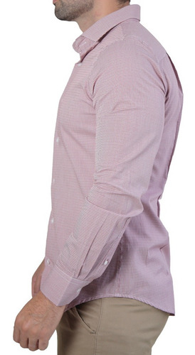 Imagem 5 de 6 de Camisa Social Ml Super Slim Xadrez Mini