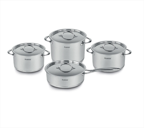 Set De Ollas Acero Inoxidable De 18/10 Finezza 8 Pcs