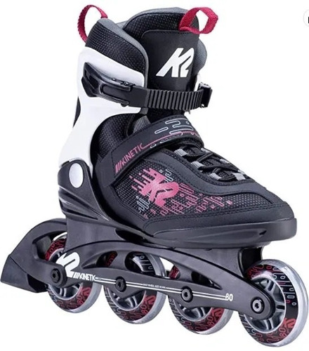 Patines Fitness Kinetic 80 W Negro/rosa