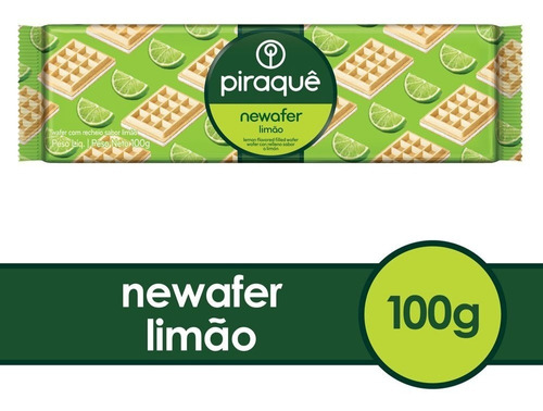 Biscoito Wafer Recheio Limão Piraquê Newafer Pacote 100g
