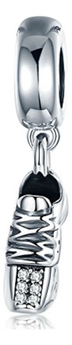 Charm 100% Plata Ley S925 Dije Tenis Correr To Run Deporte Plata 925