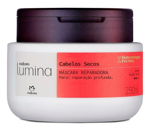 Máscara Reparadora Cabellos Secos Lumina Natura 250ml