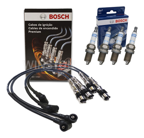 Cabos E Velas Bosch Gol 1.0 8v Gnv Gasolina 2001 02 03 04 05