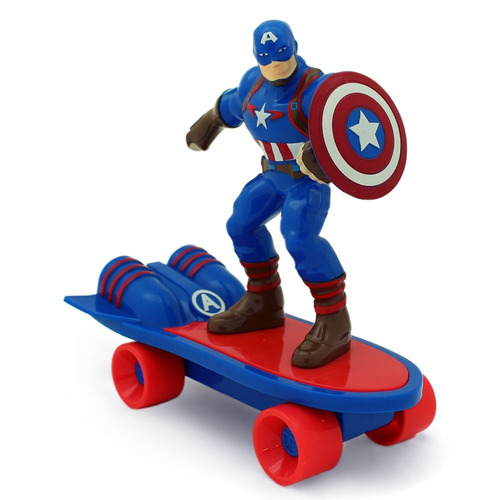 Skate Radical À Fricção Capitão America 20 Cm Toyng 33670