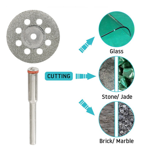 Kit Discos Corte Diamante S Para Dremei Mototool Taladro 60
