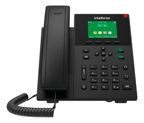 Telefone Ip Voip 6 Contas Sip Poe C/display V5501 Intelbras