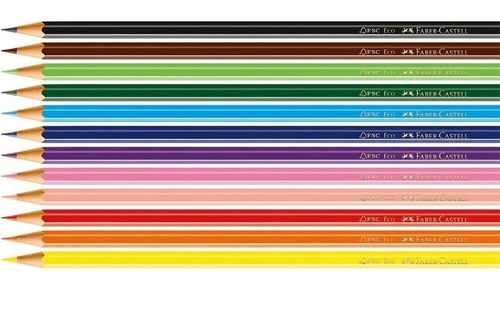 Imagen 3 de 3 de Lapices De Colores Faber Castell X12 Largos Clasico Planeta