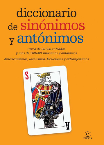 Libro Diccionario De Sinã³nimos Y Antã³nimos - Espasa Calpe
