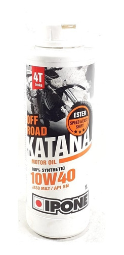 Aceite Ipone Sintetico Katana Off Road 4t 10w40