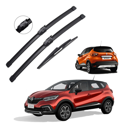 Palheta Limpador Parabrisa Silicone Chuva Captur 2017 A 2023
