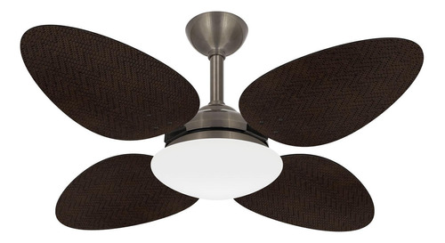 Ventilador De Teto Silencioso 4 Pás Trevo Bronze Ventax 110v