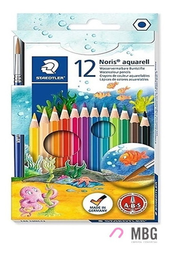 Lápices De Colores Acuarelables Staedtler Noris X12+ Pincel