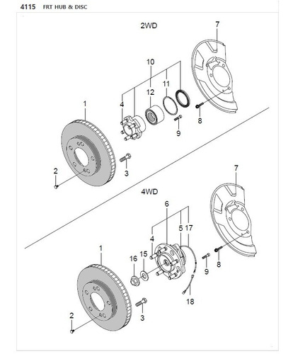 Imagen 5 de 7 de Disco Freno Delantero Ssangyong Rexton 2.0 2012-2017
