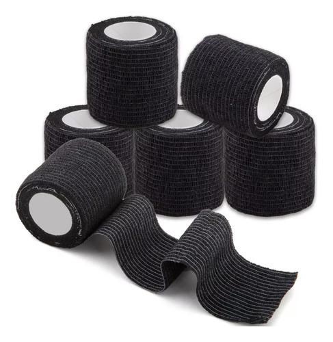 Kit 5 Bandagem Elástica Adesiva Flexível Coban 5cm X 4,5m