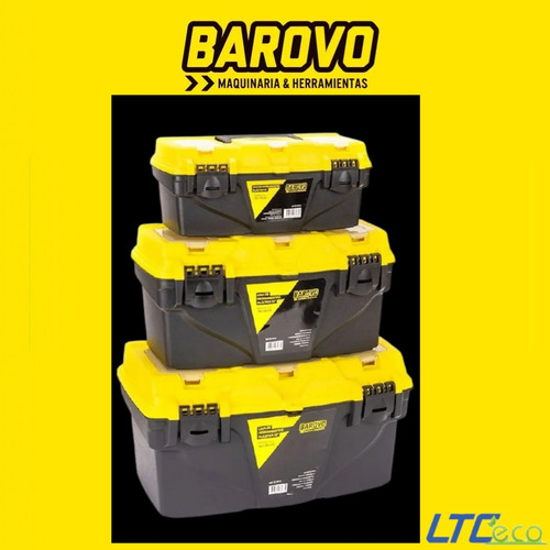 Imagen 5 de 10 de Set Cajas De Herramientas Barovo 12 15 18 Plástica Kit