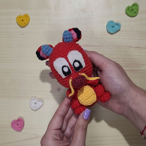 Mushu (mulán) - Muñeco Tejido - Amigurumi Tejido A Crochet