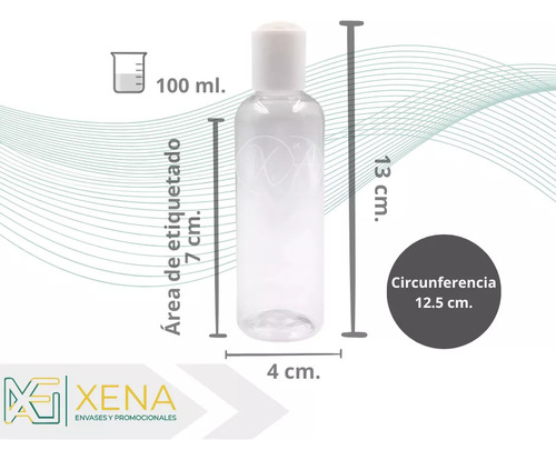 Botella Envase Plastico 100 Ml Tapa Disco 400 Pzs Mayoreo