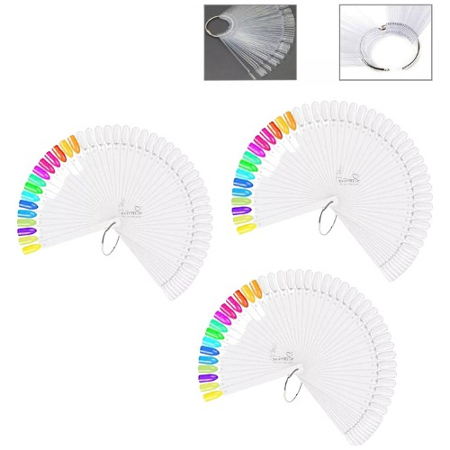  Muestrarios Abanico Con Aro Uñas Cuadrada 150 Piezas