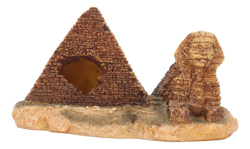 Pecera De Resina Segura Y Realista Con Decoración Piramidal