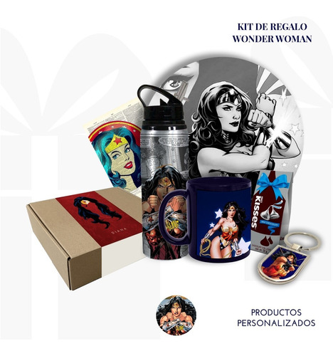 Mug Mujer Maravilla / Kit Wonder Woman /caja De Regalo