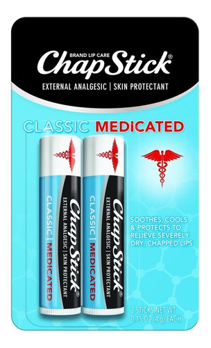 Chapstick Lip Balm Medicated  Pack X 2 Unid En Blister